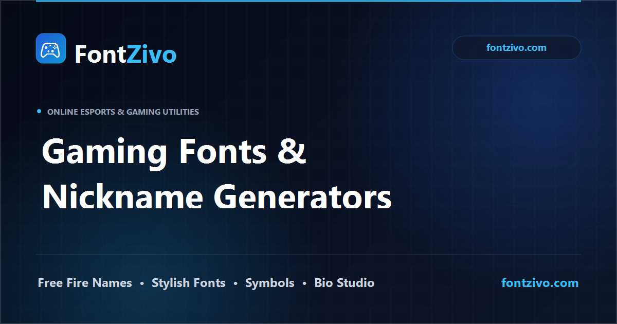 Free Fire Fonts: Stylish Fonts & Copy-Paste Text | FontZivo